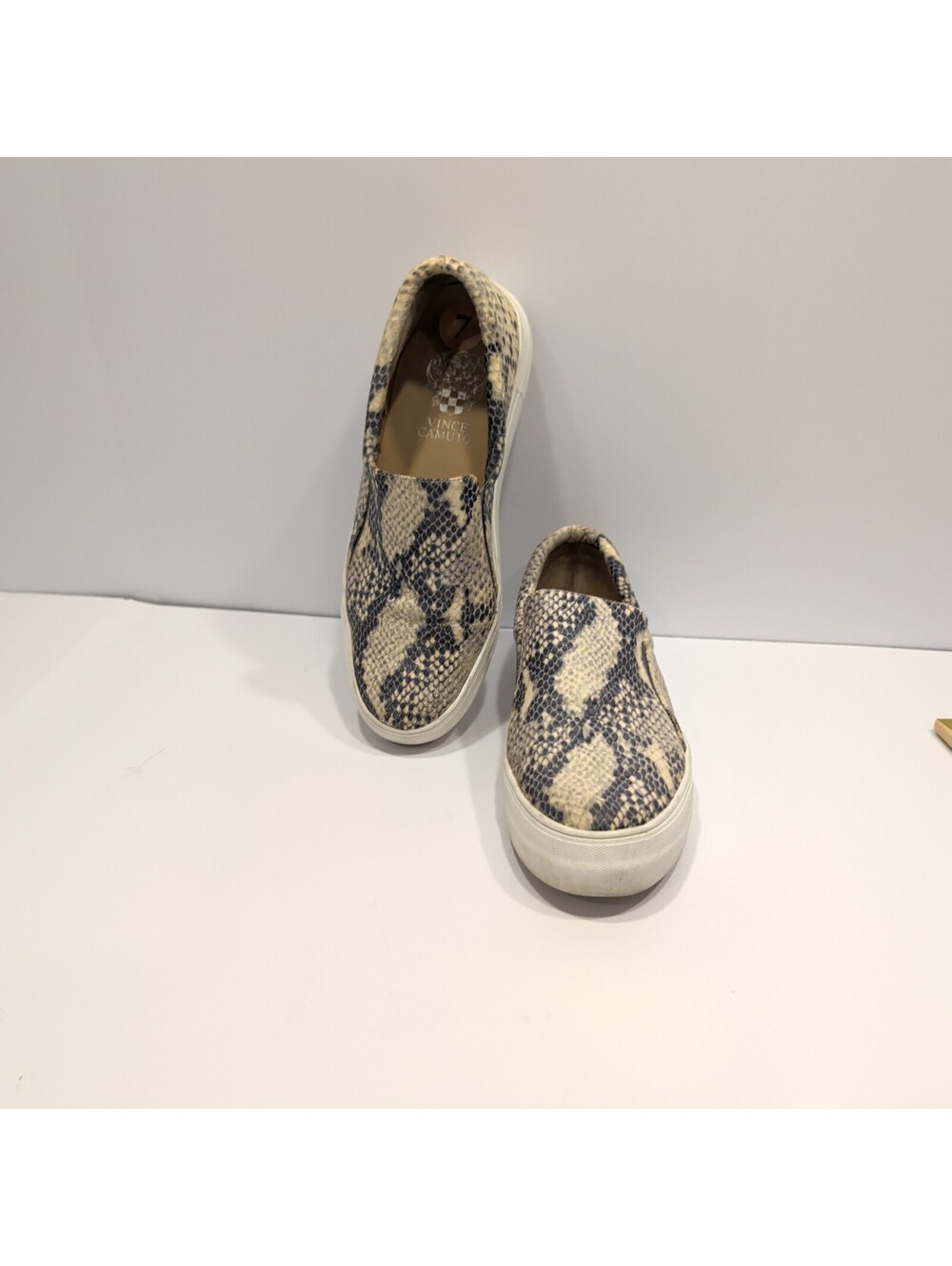 Vince Camuto Women's Slip-On Sneakers Snake Print Size 7